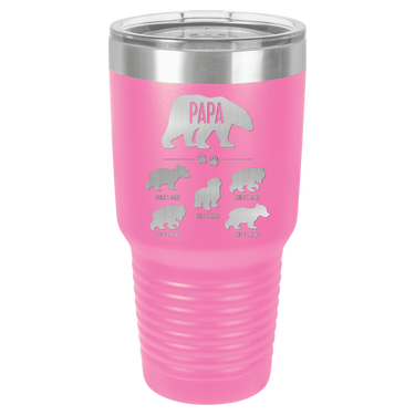 Papa Bear with 5 Cubs Flask Tumbler
